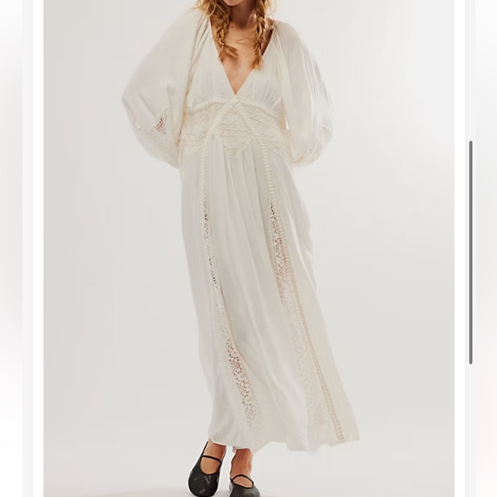 Free People White Maxi Dress